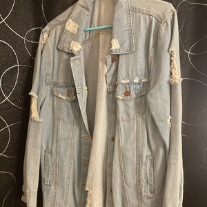 Denim jacket distressed